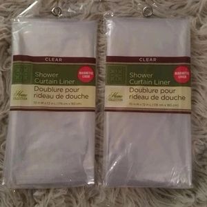 Set of 2 Clear PEVA Shower Curtain Liners